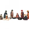Köhler, Père Noël en bois Crèche De Noël Complete Avec 12 Personnages 17 Cm