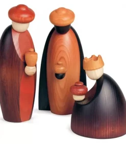 Köhler, Père Noël en bois Crèche De Noël Complete Avec 12 Personnages 17 Cm