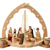 Richard Glasser, Pyramides de Noël allemandes Crèche De Noël En Bois Avec Bougeoir 18 Cm