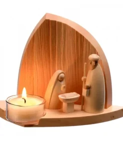 Schalling, crèche moderne Crèche De Noël Moderne Avec Bougeoir