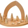 Schalling, crèche moderne Crèche De Noël Vide A Fabriquer En Bois, 20 Cm