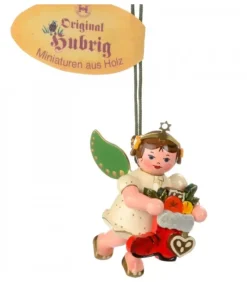 Hubrig, figurines pour enfant Déco Sapin De Noël, Ange Et Botte Rouge
