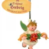 Hubrig, figurines pour enfant Déco Sapin De Noël, Ange Et Couronne De Fleurs