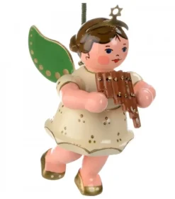 Hubrig, figurines pour enfant Déco Sapin De Noël, Ange Et Flute De Pan