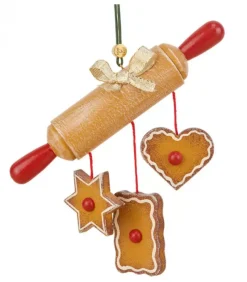 Hubrig, figurines pour enfant Déco Sapin De Noël D'Autrefois. Rouleau A Patisserie Et Gateaux