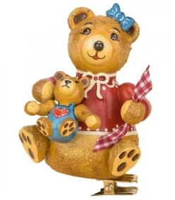 Hubrig, figurines pour enfant Déco Sapin Vintage, Maman Ours Et Ourson