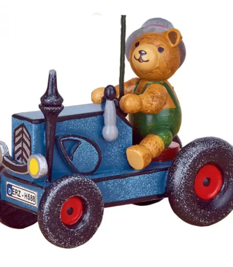 Hubrig, figurines pour enfant Déco Sapin Vintage, Ourson Et Tracteur