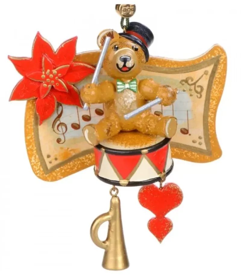 Hubrig, figurines pour enfant Décoration Sapin De Noël Vintage, Ourson Et Tambour