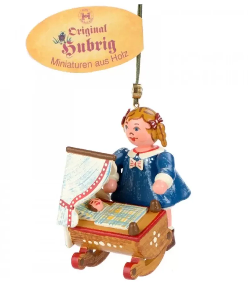 Hubrig, figurines pour enfant Décoration Sapin De Noël Vintage, Fillette Et Poupee