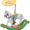 Hubrig, figurines pour enfant Décoration Sapin De Noël Vintage, Cheval A Bascule En Bois