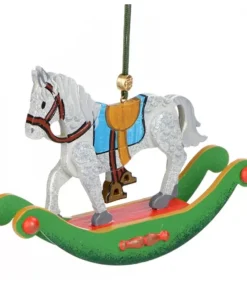 Hubrig, figurines pour enfant Décoration Sapin De Noël Vintage, Cheval A Bascule En Bois