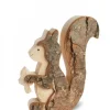 Waldfabrik, photophore en bois et étoile sapin de Noël Ecureuil En Bois 10 Cm