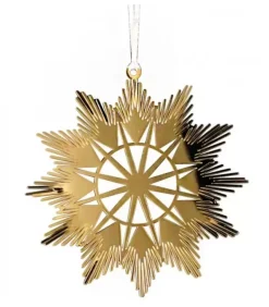 Pluto Produkter, déco de Noël Scandinave Etoile Design En Metal Dore A Accrocher