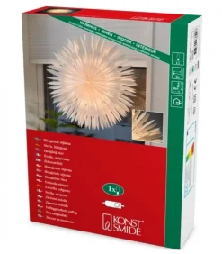 Konstsmide, guirlandes lumineuses de Noël Etoile Lumineuse Electrique En Papier A Suspendre, Blanche, 60 Cm