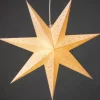 Konstsmide, guirlandes lumineuses de Noël Etoile Lumineuse En Papier A Suspendre, 7 Branches, Blanche, 60 Cm