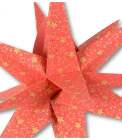 Riffelmacher et Weinberger Etoile Lumineuse Rouge En Papier 3D, A Suspendre, 45 Cm