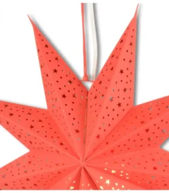 Riffelmacher et Weinberger Etoile Lumineuse Rouge En Papier A Suspendre, 45 Cm
