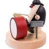 Köhler, Père Noël en bois Figurine Musicien Jazz, Batteur Devant Batterie