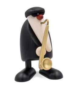 Köhler, Père Noël en bois Figurine Musicien Jazz, Saxophoniste