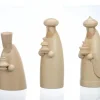 Schalling, crèche moderne Figurines Bois Pour Crèche De Noël, Les Trois Rois Mages, 12 Cm