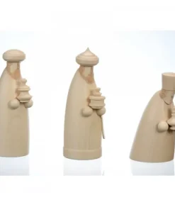 Schalling, crèche moderne Figurines Bois Pour Crèche De Noël, Les Trois Rois Mages, 12 Cm
