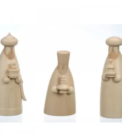 Schalling, crèche moderne Figurines Bois Pour Crèche De Noël, Les Trois Rois Mages, 12 Cm