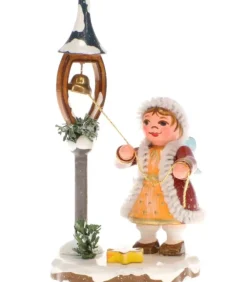 Hubrig, figurines pour enfant Fillette Et La Clochette De Noël - Village De Noël Miniature