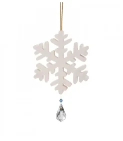 Waldfabrik, photophore en bois et étoile sapin de Noël Flocon De Neige A Suspendre Avec Cristal Swarovski N° 3