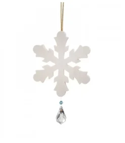 Waldfabrik, photophore en bois et étoile sapin de Noël Flocon De Neige A Suspendre Avec Cristal Swarovski N° 1