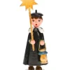 Hubrig, figurines pour enfant Garcon Chanteur Avec Etoile - Village De Noël Miniature