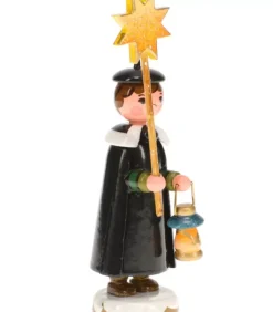 Hubrig, figurines pour enfant Garcon Chanteur Avec Etoile - Village De Noël Miniature