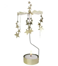 Pluto Produkter, déco de Noël Scandinave Grand Bougeoir Carrousel Nuit Etoilee, 28 Cm