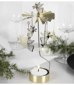 Pluto Produkter, déco de Noël Scandinave Grand Carrousel De Noël Anges Dores Volants, 28 Cm