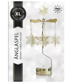 Pluto Produkter, déco de Noël Scandinave Grand Carrousel De Noël Flocons De Neige Dores, 28 Cm