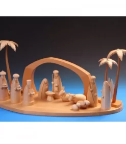 Schalling, crèche moderne Grand Plateau En Bois Pour Fabriquer Une Crèche De Noël