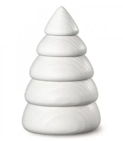 Köhler, Père Noël en bois Grand Sapin Design Blanc, 14 Cm