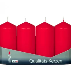 Ewa Kerzen, bougies de Noël et bougies de l'Avent Grosses Bougies Rouges De L'Avent 10 Cm