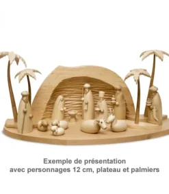 Schalling, crèche moderne Grotte Pour Crèche De Noël En Bois D'Aulne, 39 Cm