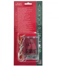 Konstsmide, guirlandes lumineuses de Noël Guirlande Led A Pile, 20 Diodes Ambrees, Fil Argente