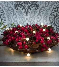 Konstsmide, guirlandes lumineuses de Noël Guirlande Led A Pile ,20 Diodes Rondes