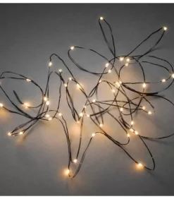 Konstsmide, guirlandes lumineuses de Noël Guirlande Lumineuse Led Effet Gouttes, 100 Diodes Ambrees, Fil Noir