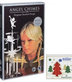 Angel Chimes, carillon des anges Kit Carillon Des Anges Argente + Bougies