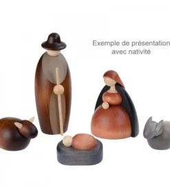 Köhler, Père Noël en bois L'Ane Et Le Boeuf, 6 Cm