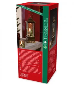 Konstsmide, guirlandes lumineuses de Noël Lanterne De Noël À Neige Avec Père Noël, 27 Cm