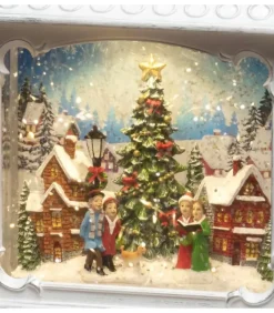 Konstsmide, guirlandes lumineuses de Noël Lanterne De Noël Blanche, Village De Noël Avec Sapin