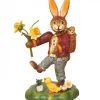 Hubrig, figurines pour enfant Lapin De Paques En Bois Avec Narcisse