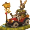 Hubrig, figurines pour enfant Lapin De Paques En Bois Dans Auto