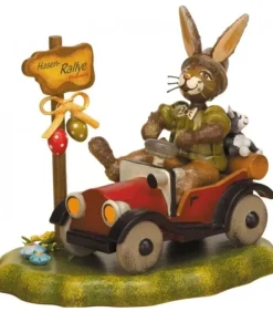 Hubrig, figurines pour enfant Lapin De Paques En Bois Dans Auto