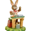 Hubrig, figurines pour enfant Lapin De Paques En Bois Ecolier Assidu