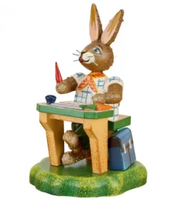 Hubrig, figurines pour enfant Lapin De Paques En Bois Ecolier Intelligent